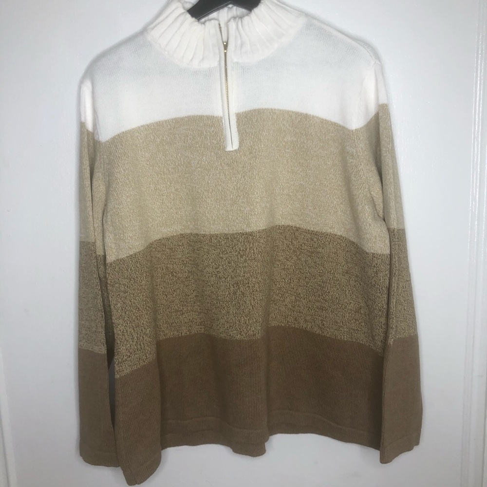 NWT Karen Scott Striped Sweater Sz XL